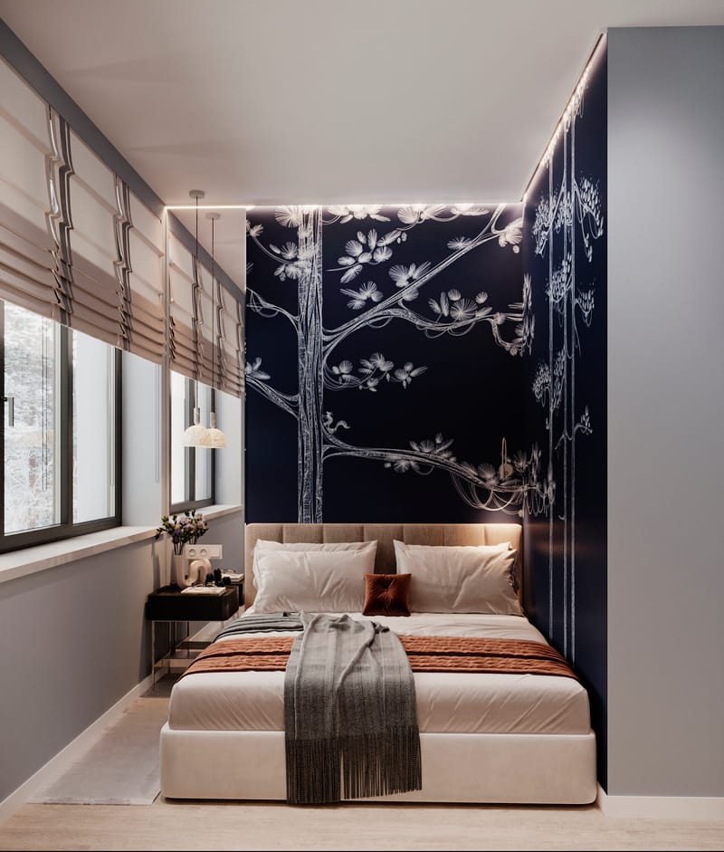 Малогабаритная двушка в окружении соснового леса