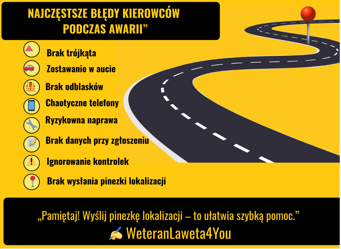 📌 Najczęstsze błędy kierowców podczas awarii – jak ich uniknąć?