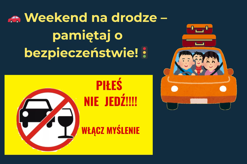 Weekend na drodze – bezpieczeństwo, przepisy i zdrowy rozsądek.