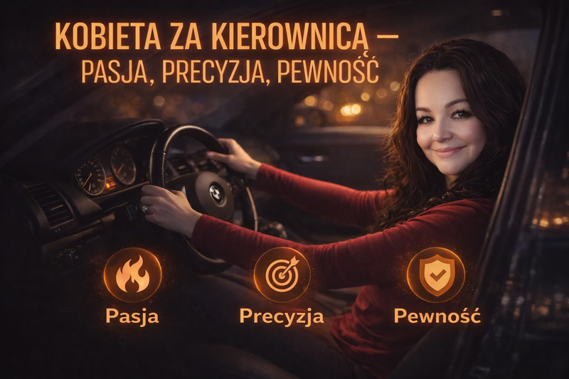 Kobieta za kierownicą – pasja, precyzja, pewność