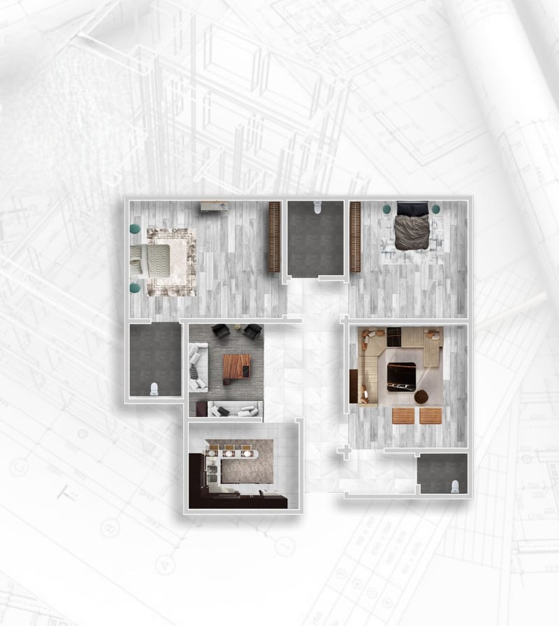 مواصفات شقة 3 غرف داخلية
