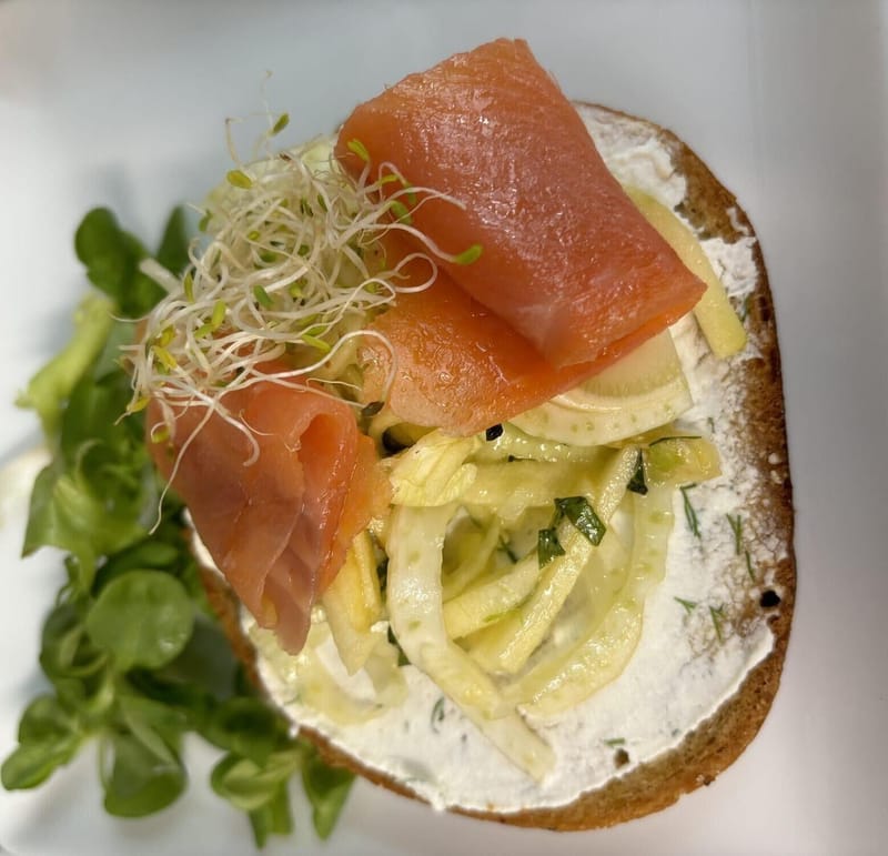 Tartine fraîcheur au saumon