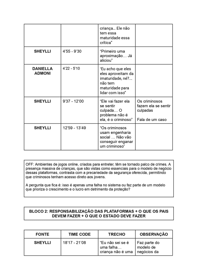 ROTEIRO - PERIGO DOS JOGOS ONLINE