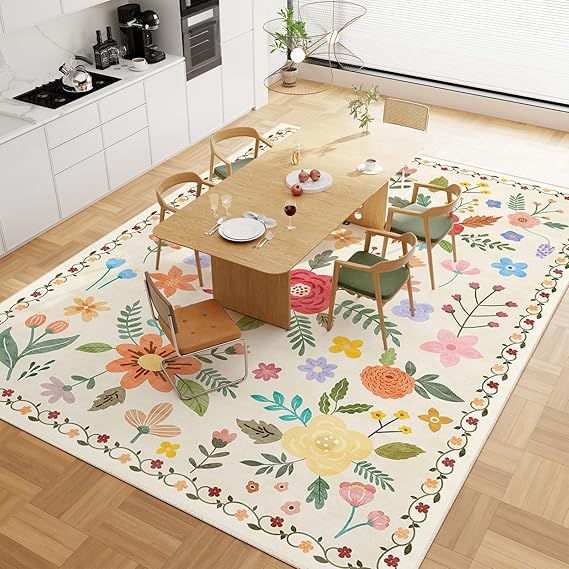 Effortless Style Meets Everyday Function: Why Everyone Loves These Machine Washable Floral Rugs