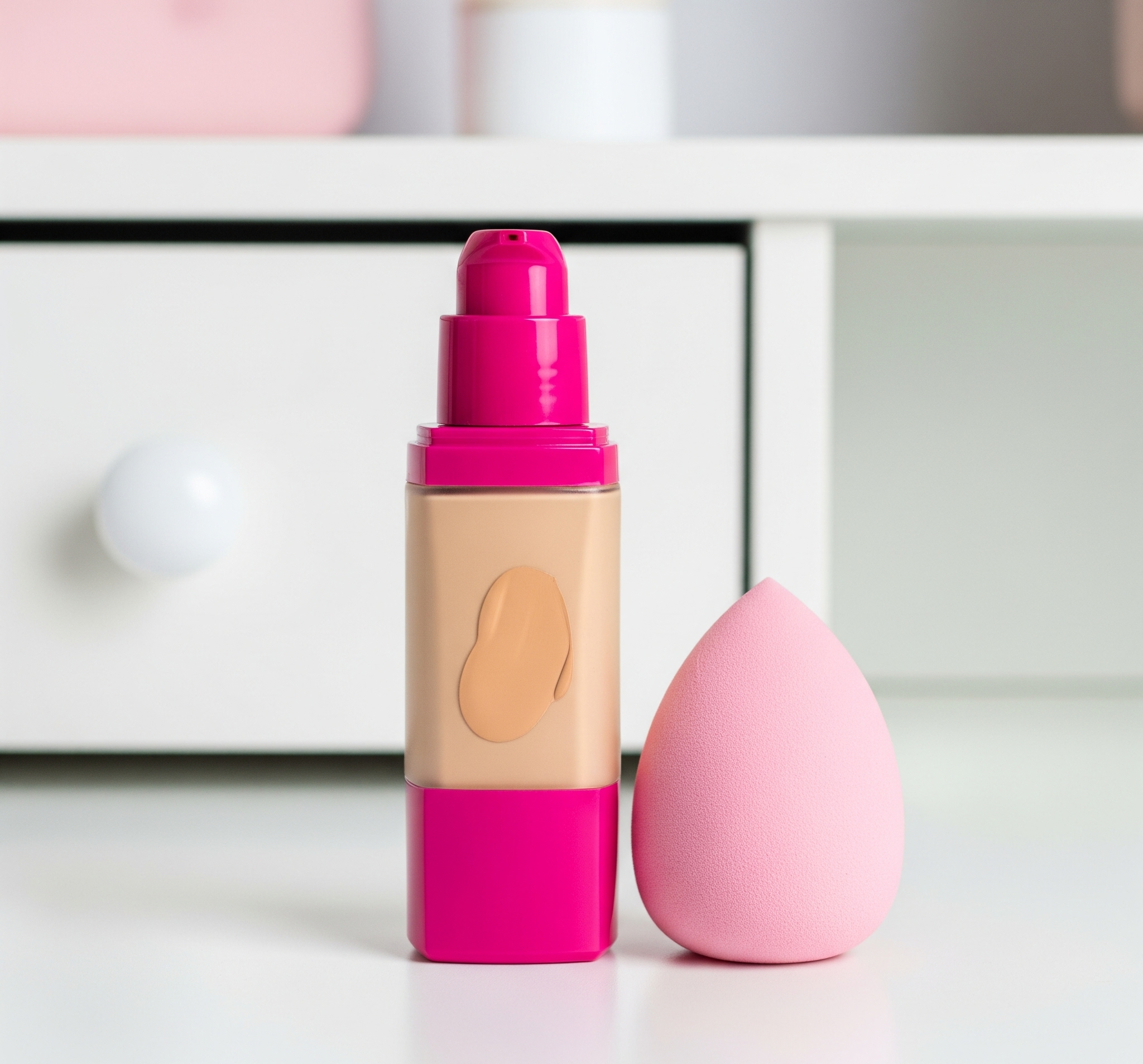 L’Oréal Infallible 24H Fresh Wear Foundation bottle on makeup counter