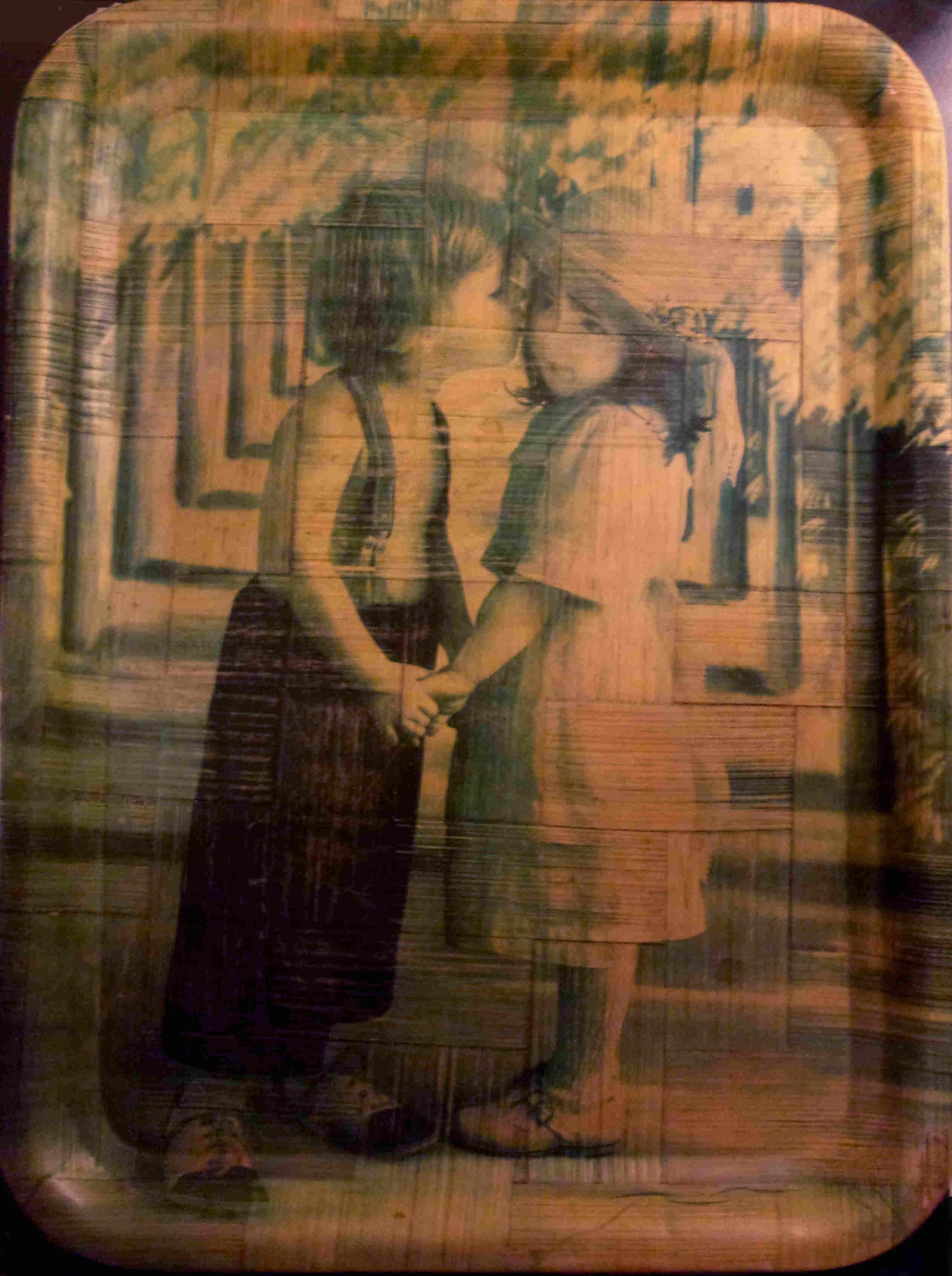 Model. Background art. 'Andrew Sedgwick'. And friend. 1970.