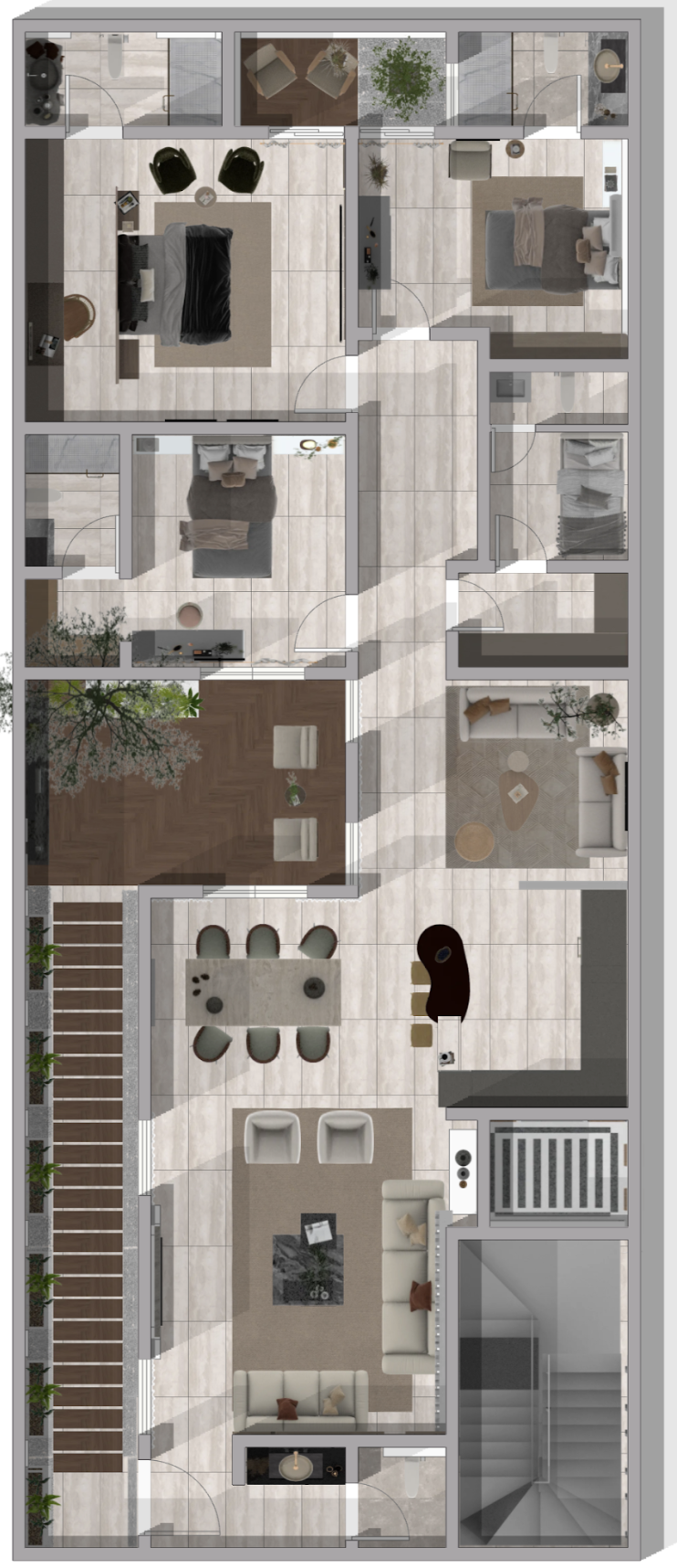 GROUND FLOOR -                FIRST FLOOR -               SECOND FLOOR 