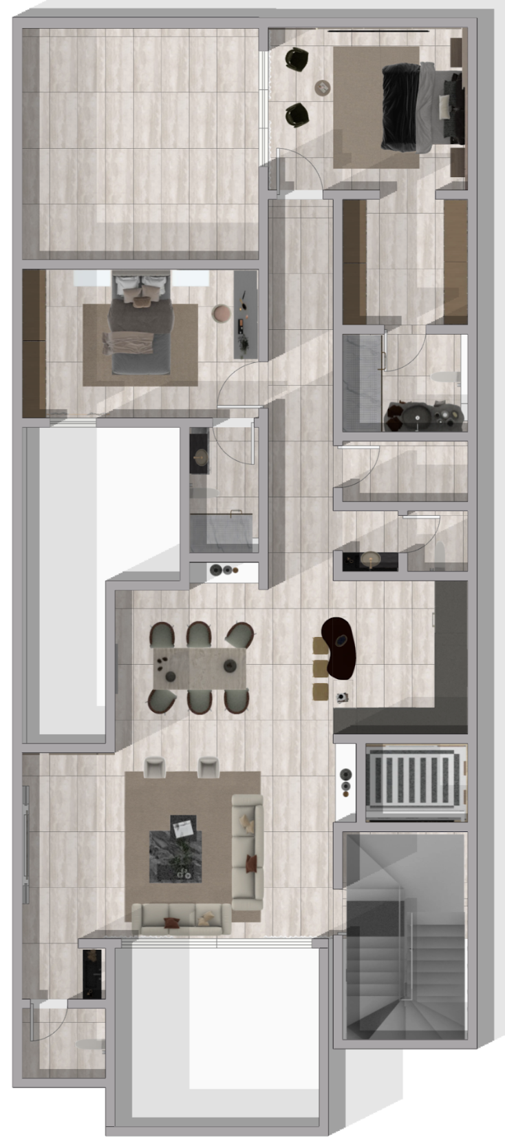 GROUND FLOOR -                FIRST FLOOR -               SECOND FLOOR 