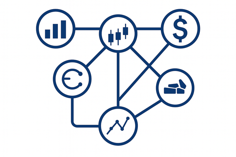 Cross-Market Correlations in Equities, Commodities, Currencies, and Crypto