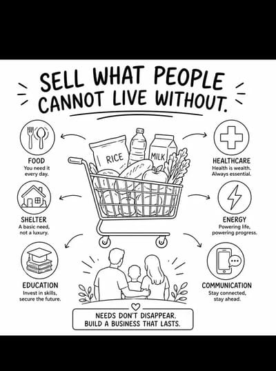Choose a business that sells a basic need