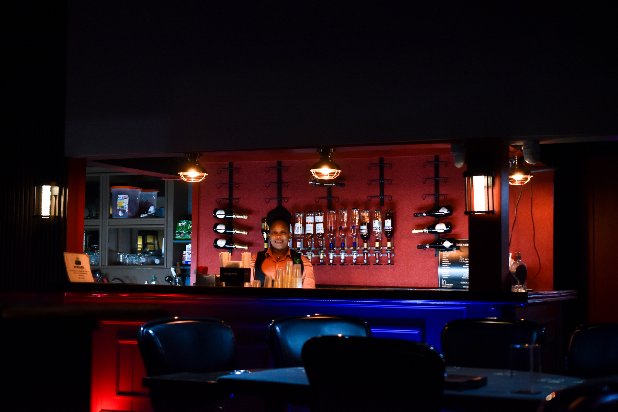 A well stocked bar awaits you..