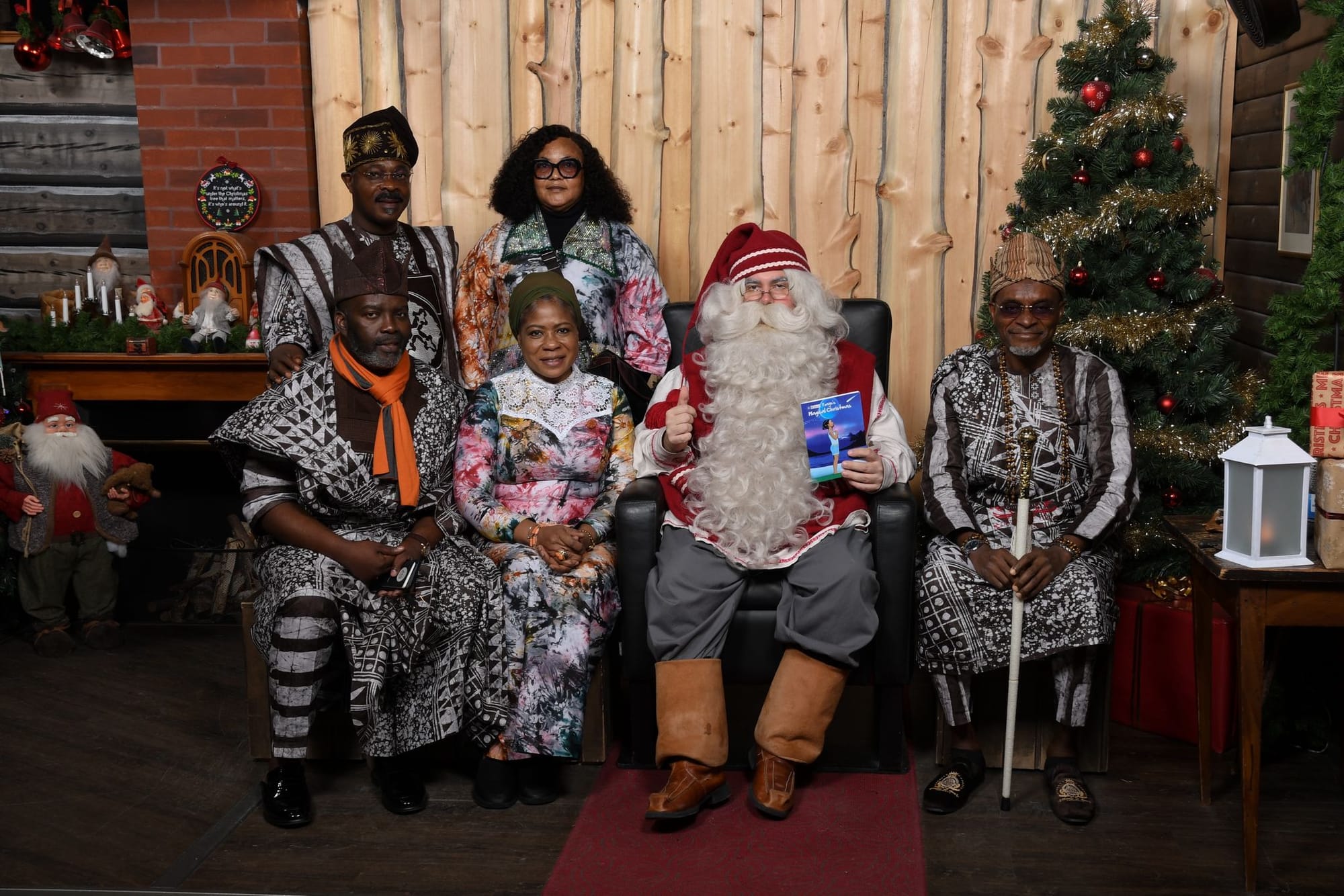 First visit to Original Santa Claus in Santa Claus Village, Lapland in Finland