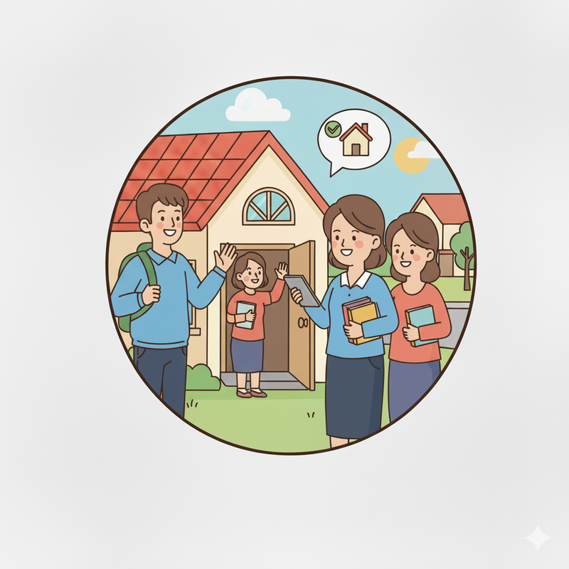 กรอกข้อมูลการเยี่ยมบ้านผู้เรียน