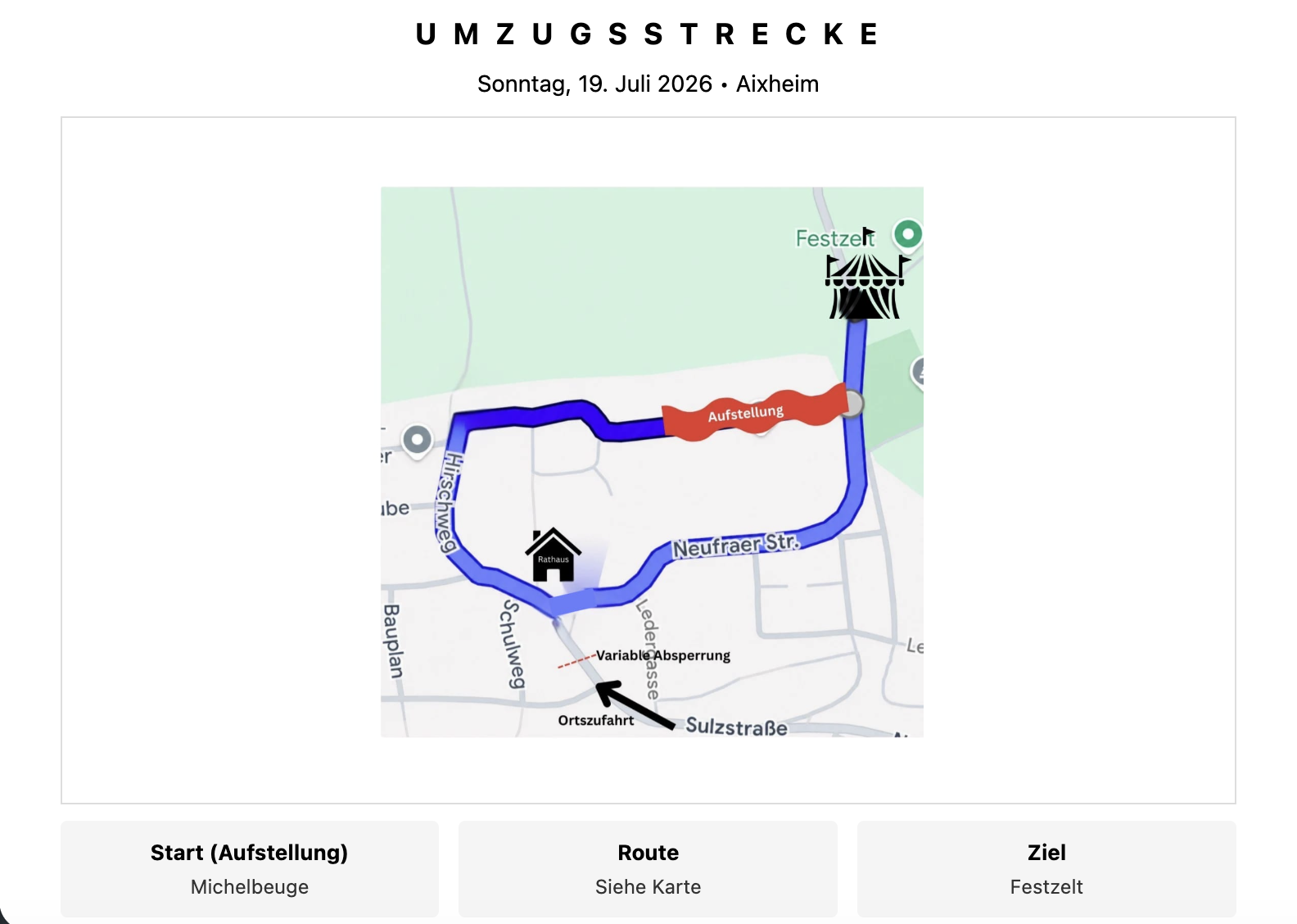 Ablauf Festsonntag