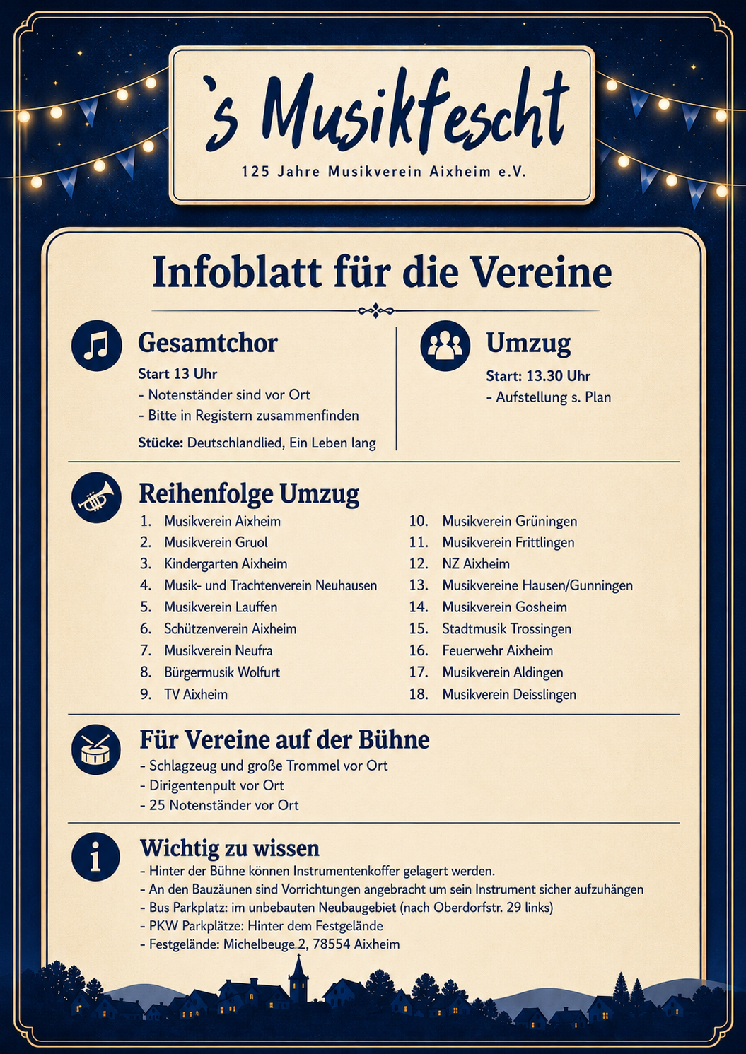 Infos für Vereine