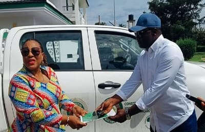 ECOWAS Mission In Liberia Donates A Double Cabin Toyota Hilux Pickup To The Ministry Of Public Works To Enhance Its Logistical Capacity