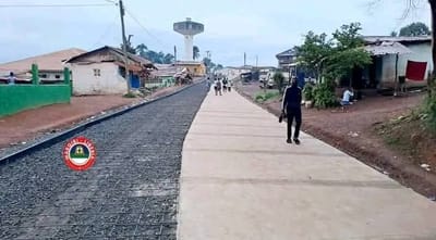 Ongoing Road Work in Kakata City Progresses Steadily