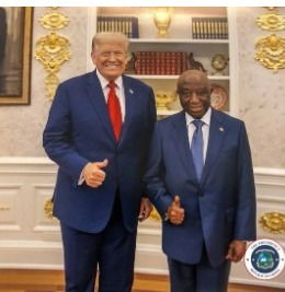 Pres. Boakai Holds Bilateral Meeting with President Trump