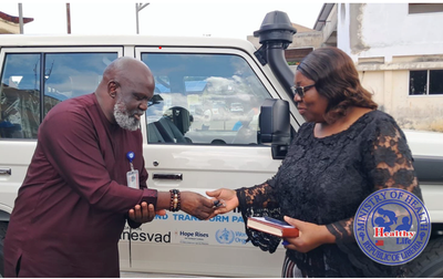 MOH Neglected Tropical Diseases Unit Receives Vehicle from WHO to Boost National Response