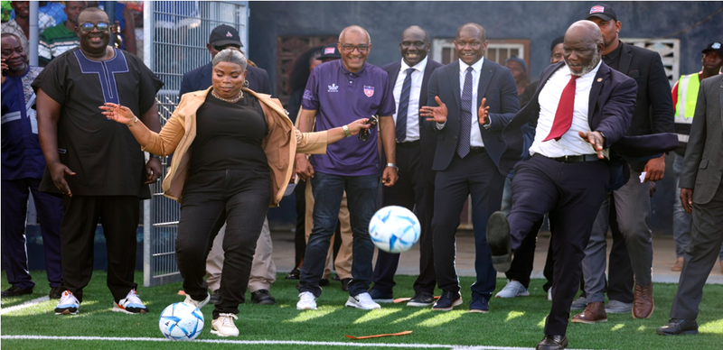 Hon. Stevequoh Inaugurates Two FIFA Arena Mini Pitches