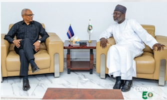 VISIT BY H.E. JOSÉ MARIA PEREIRA  NEVES, PRESIDENT OF CABO VERDE, TO  THE ECOWAS COMMISSION: CABO  VERDE REMAINS FIRMLY COMMITTED,  ALONGSIDE OTHER MEMBER STATES, TO  A STRONG, STABLE, AND PROSPEROUS  ECOWAS