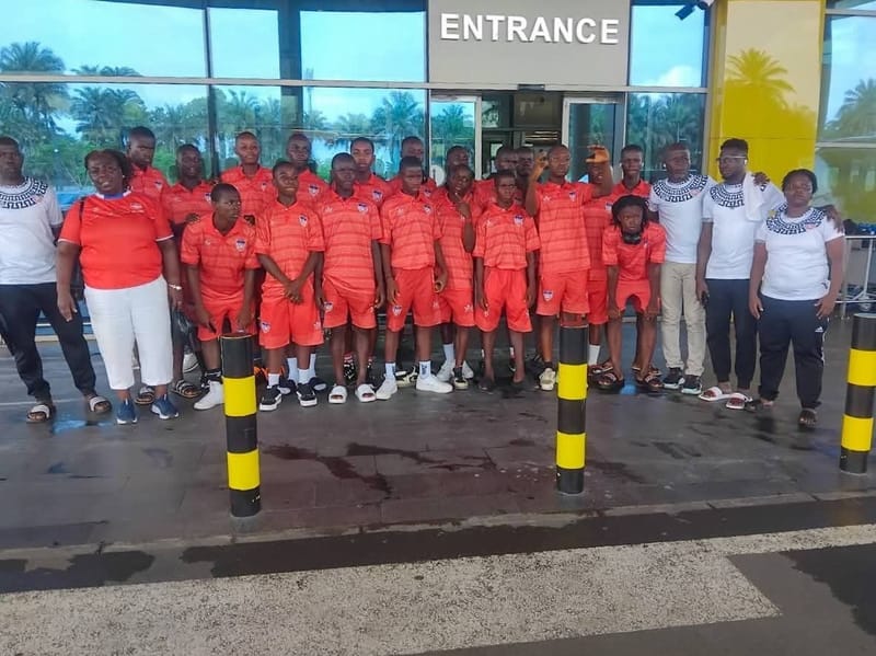 Liberia U-15 Boys Touch Down in The Gambia for CAF School Championship Qualifiers