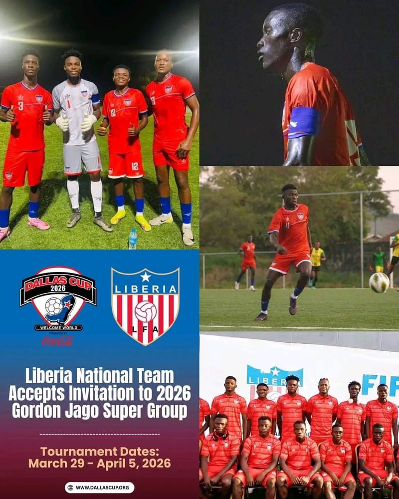 Liberia’s U-20s Set for Historic Debut in Dallas Cup ‘Super Group’