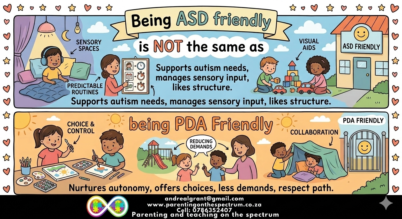 Being ASD friendly is NOT being PDA friendly: What Parents Need to Know About Educational Support by Andrea Grant.