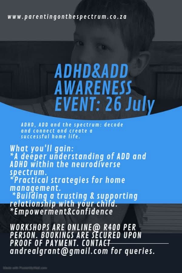 ADD and ADHD workshop
