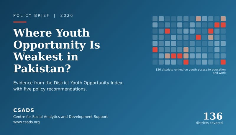 Where Youth Opportunity Is Weakest in Pakistan?
