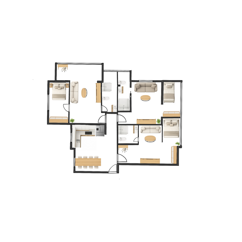 דירה ענקית עם פוטנציאל השבחה מובהק - מתאימה במיוחד לחלוקה חוקית לסוויטות.