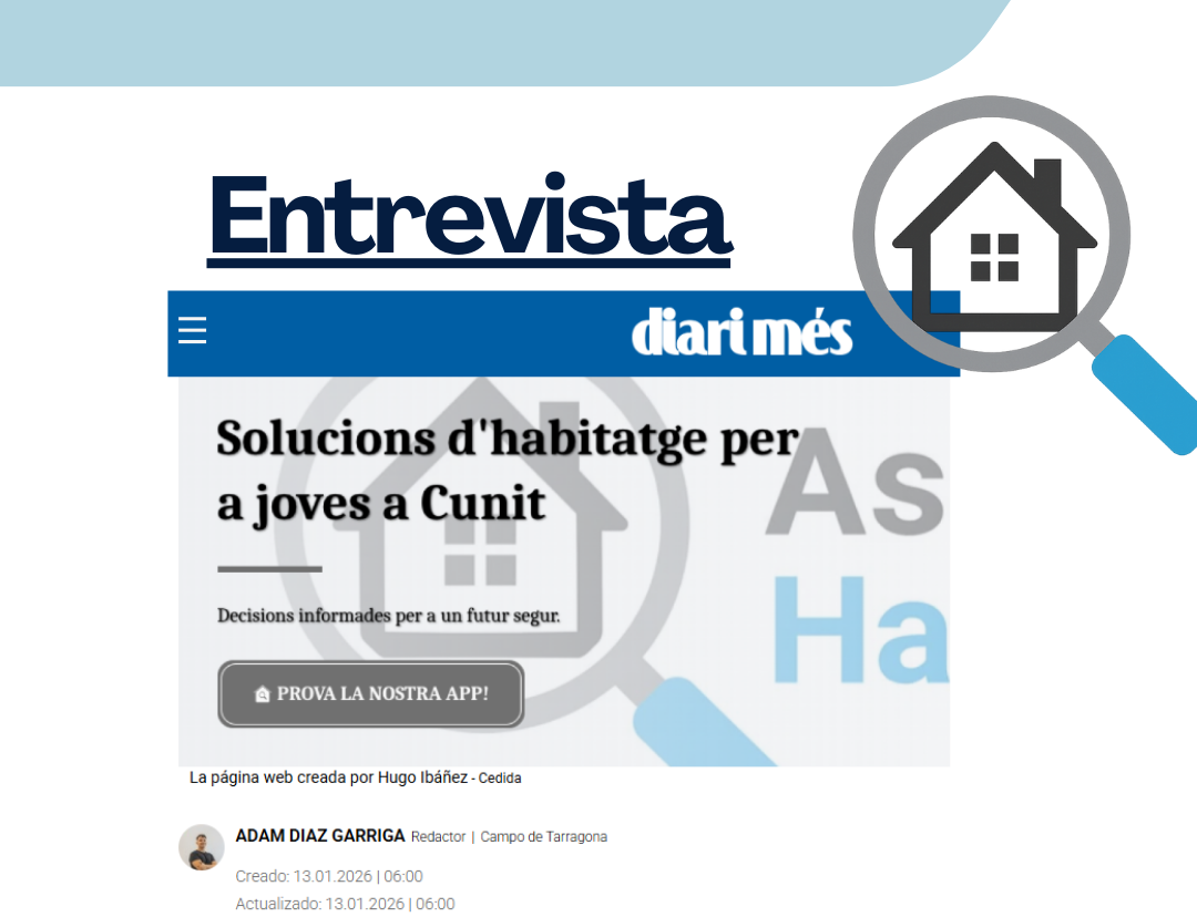 Entrevista Diari Més: Un alumne de batxillerat de Cunit crea una web per calcular l’habitatge al municipi