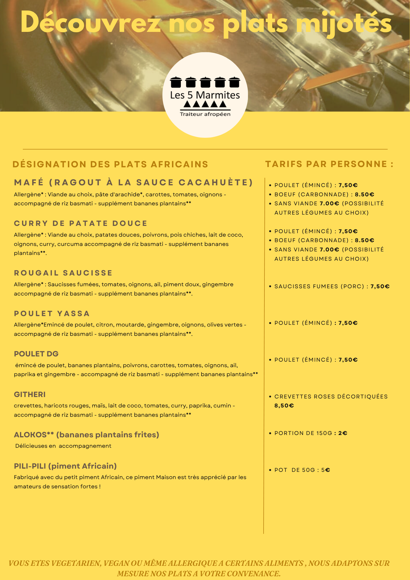 Nos plats afropéens