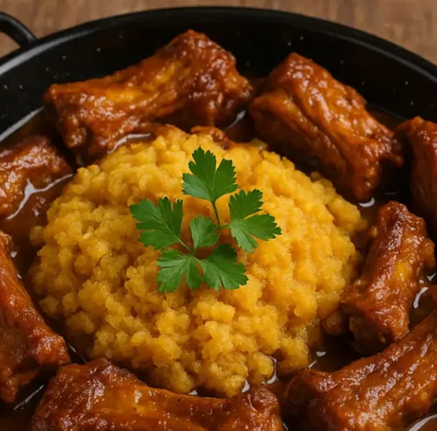 MIGAS ALENTEJANAS COM ENTRECOSTO