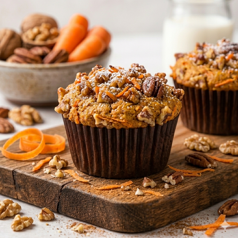 Muffin Cenoura e Nozes