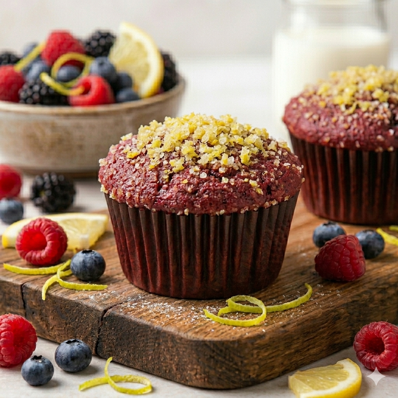 Muffin Red Velvet e Limão