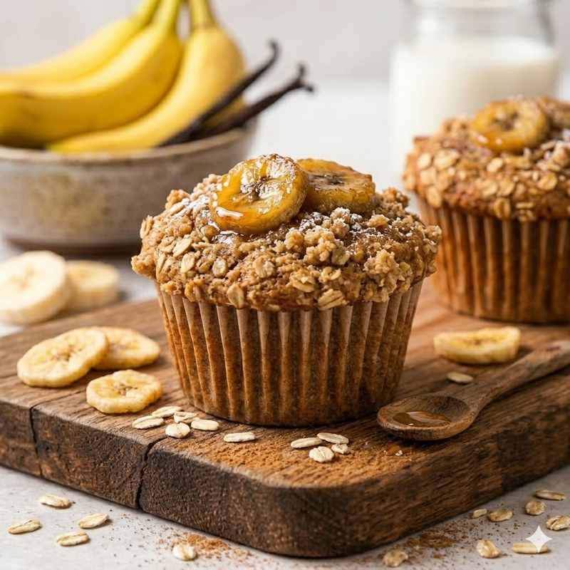 Muffin de Banana e Aveia