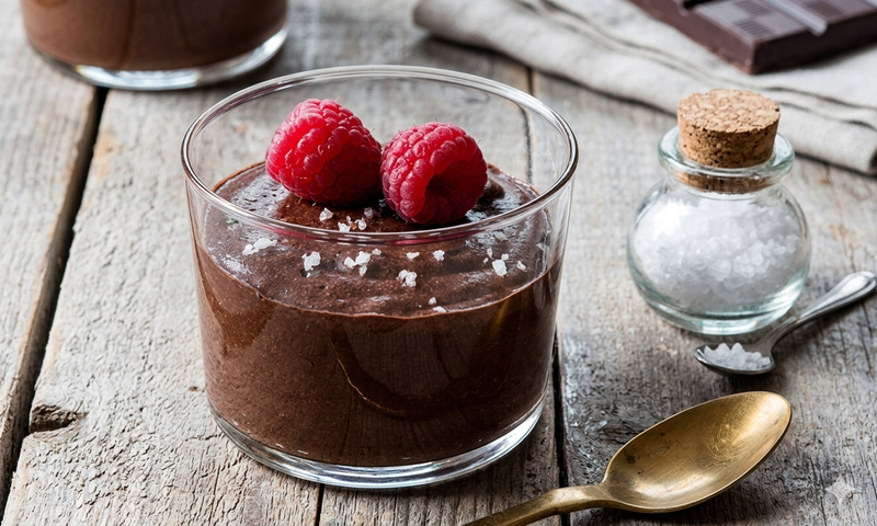 Mousse de Chocolate com Flor de Sal