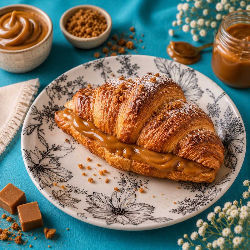 Croissant com Doce de Leite