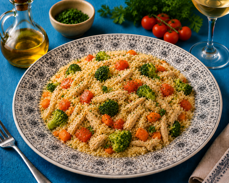 Couscous de Frango com Legumes