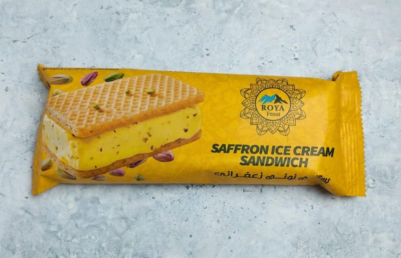 Saffron Ice Cream Sandwich (95ml)