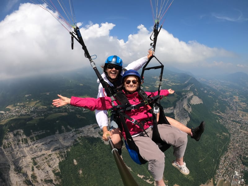 Il est temps de s'envoler! Vol biplace en parapente