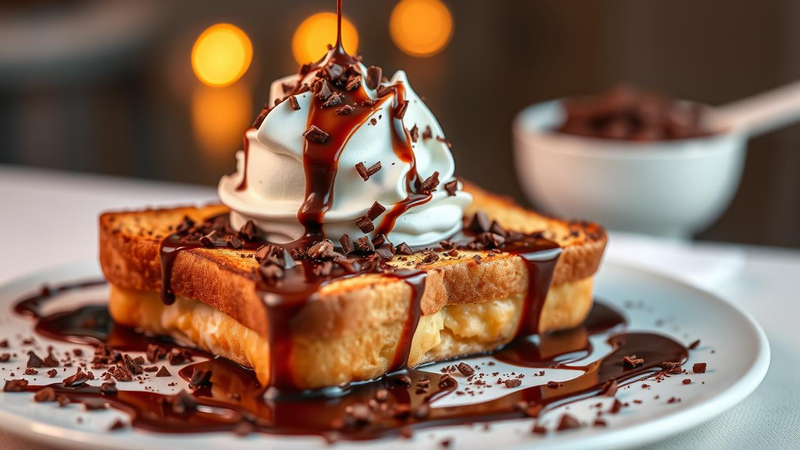 Chocolate Cream Honey Toast