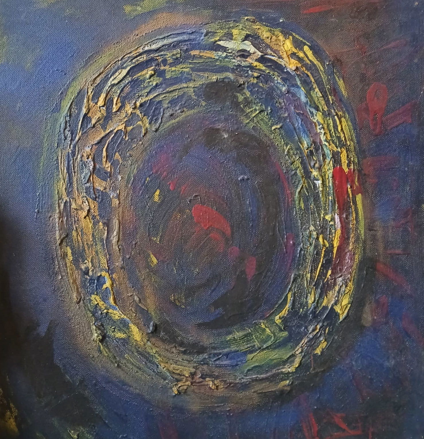 Ugnė Ieva Rima Stasiulaitytė-Dulevičienė artwork from the cycle "Drak circle" 74/70 cm. acrylic, board, author technique