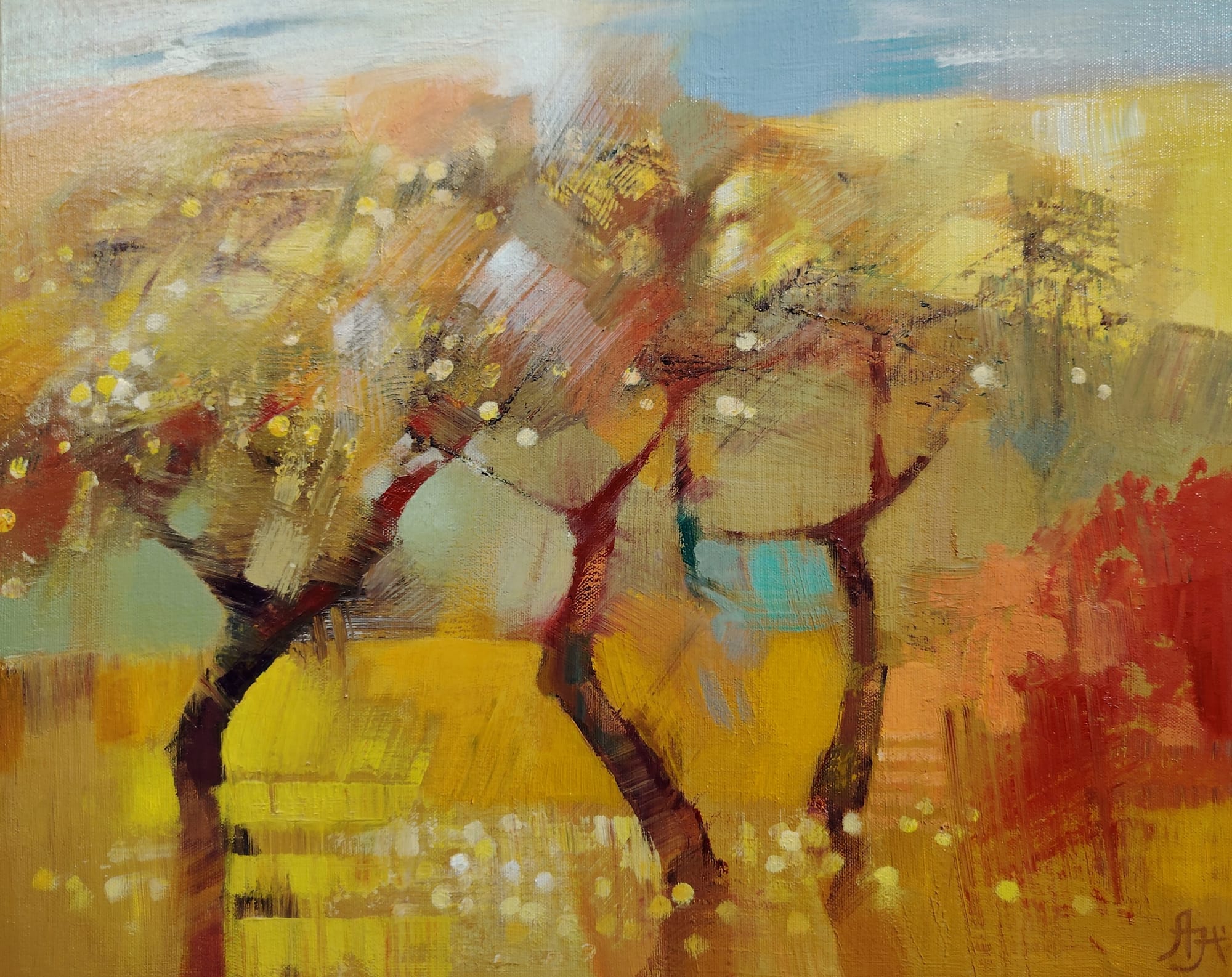 The canvas captures of Aistė Jurgilaitė, a painter in the history of elegant colours