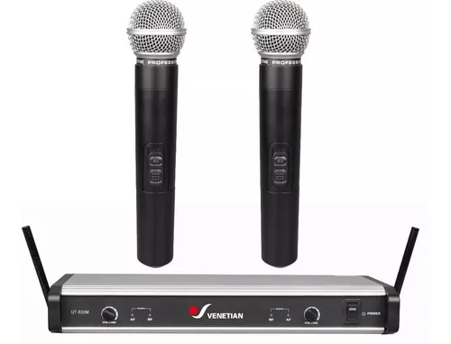 Micrófono Inalámbrico Doble de Mano UHF Venetian UT832M