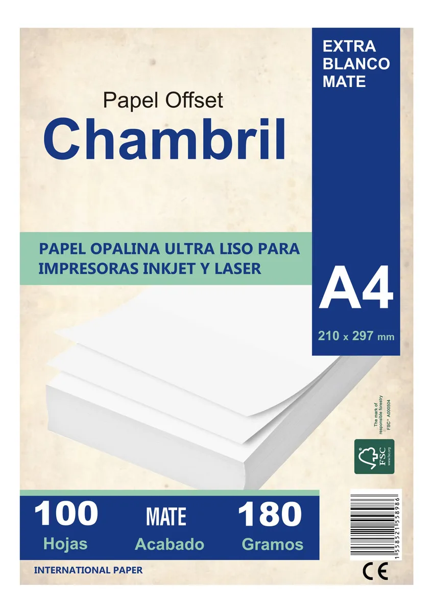 Papel Opalina Chambril (180g)