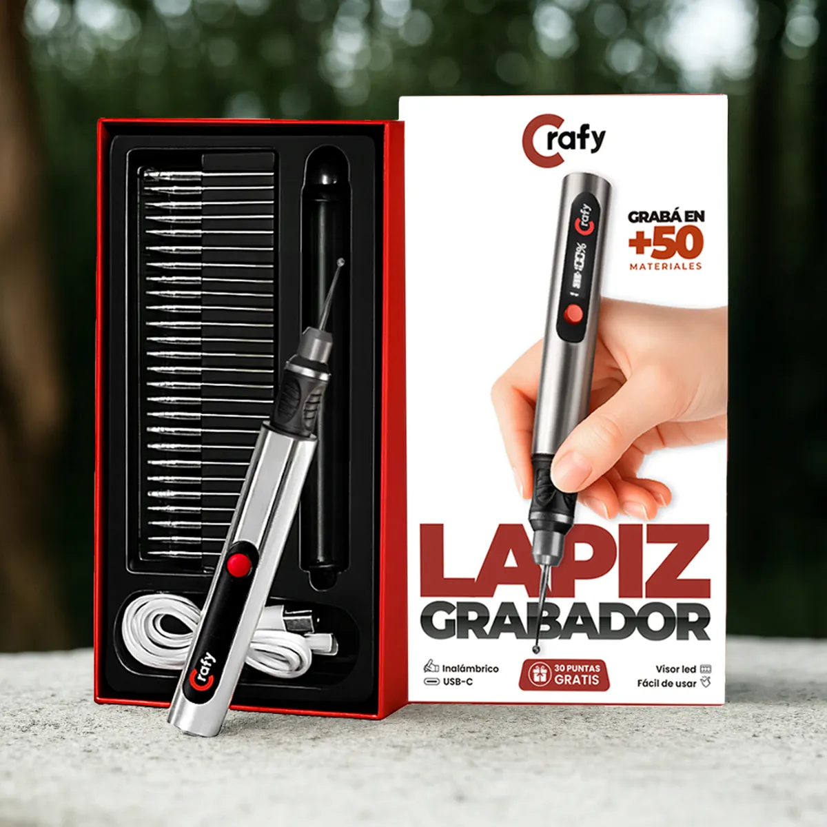 Minitorno Inalámbrico / Lápiz Grabador (8W)