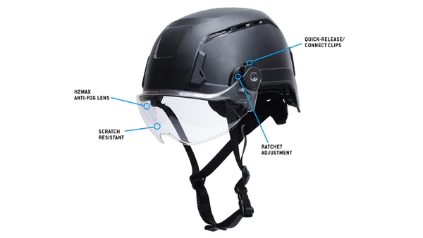 PYRAMEX SAFETY HELMET HPT2HV10T (WITH VISOR)