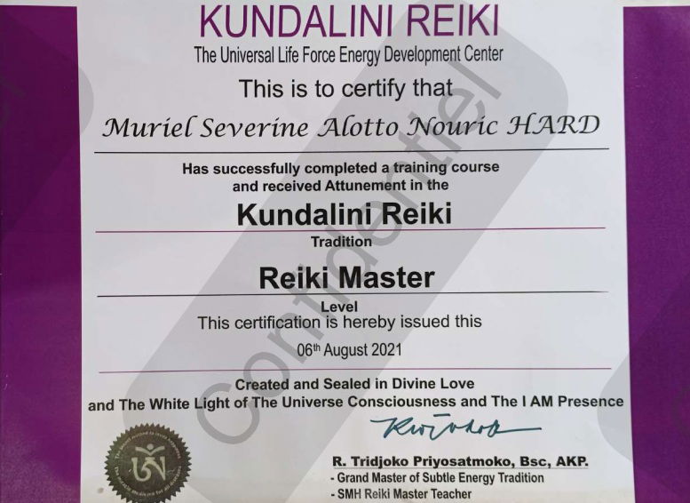 Diplome Maitre Reiki Kundalini